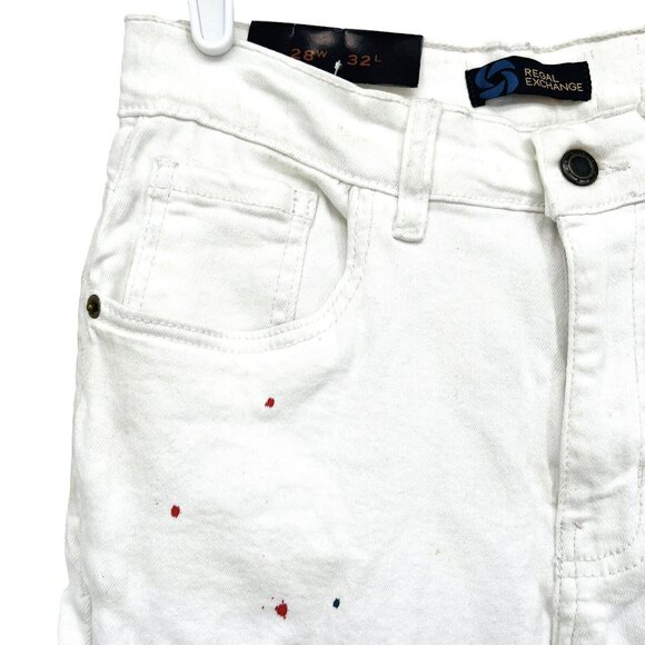 NWT REGAL EXCHANGE Men Super Stretch Distressed Slim Jeans Size 28x32  (W27xL30) - Picture 5 of 12